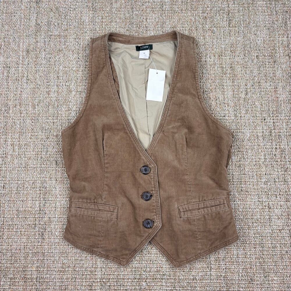 🤎 J.Crew Corduroy Vest NWT | Size XS | Tan Camel